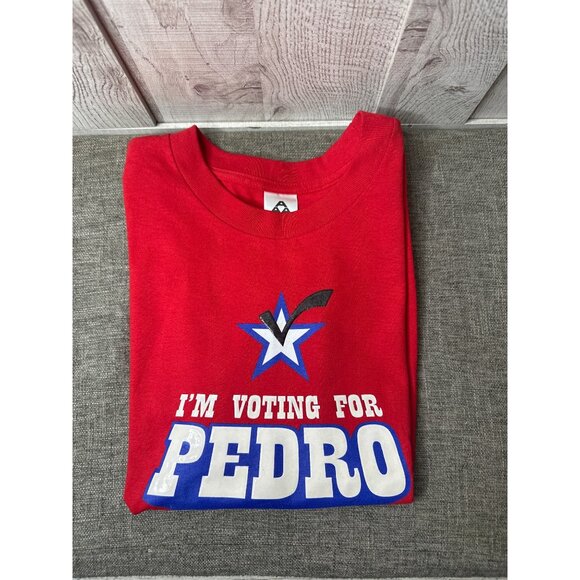 Im Voting For Pedro Red Graphic T-Shirt Youth Large Cotton Napoleon Dynamite - Picture 1 of 7
